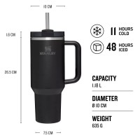 STANLEY QUENCHER H2.0 TUMBLER BLACK 